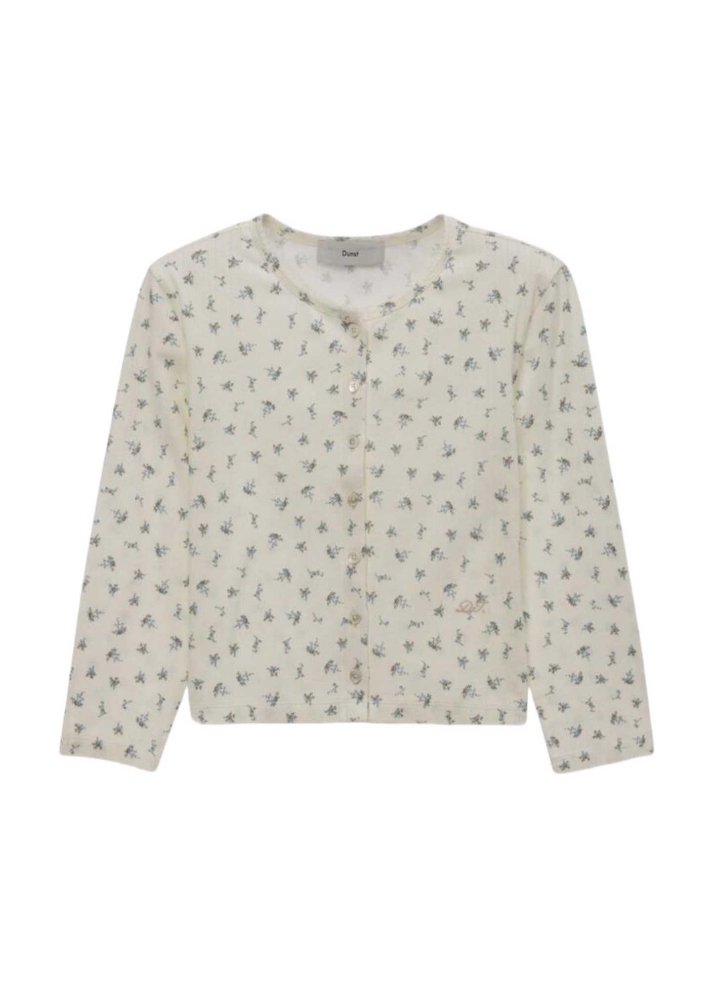 Pointelle Crewneck Cardigan