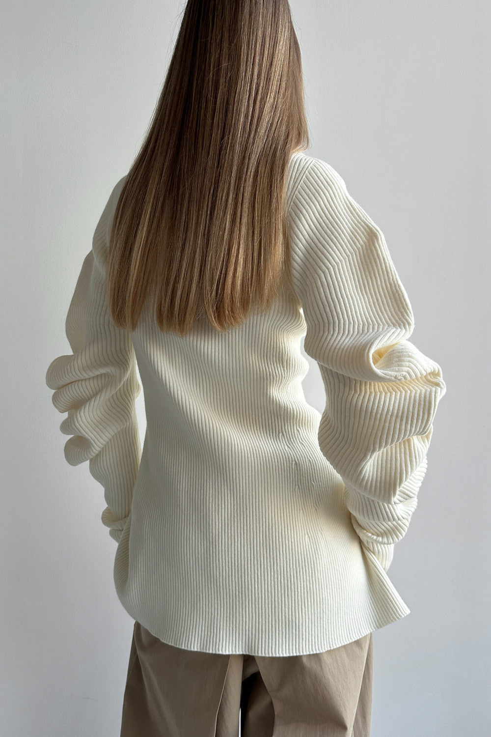 Volume Sleeve Knit Cardigan