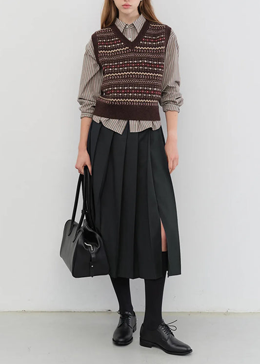 Crafted V-neck Knit Vest