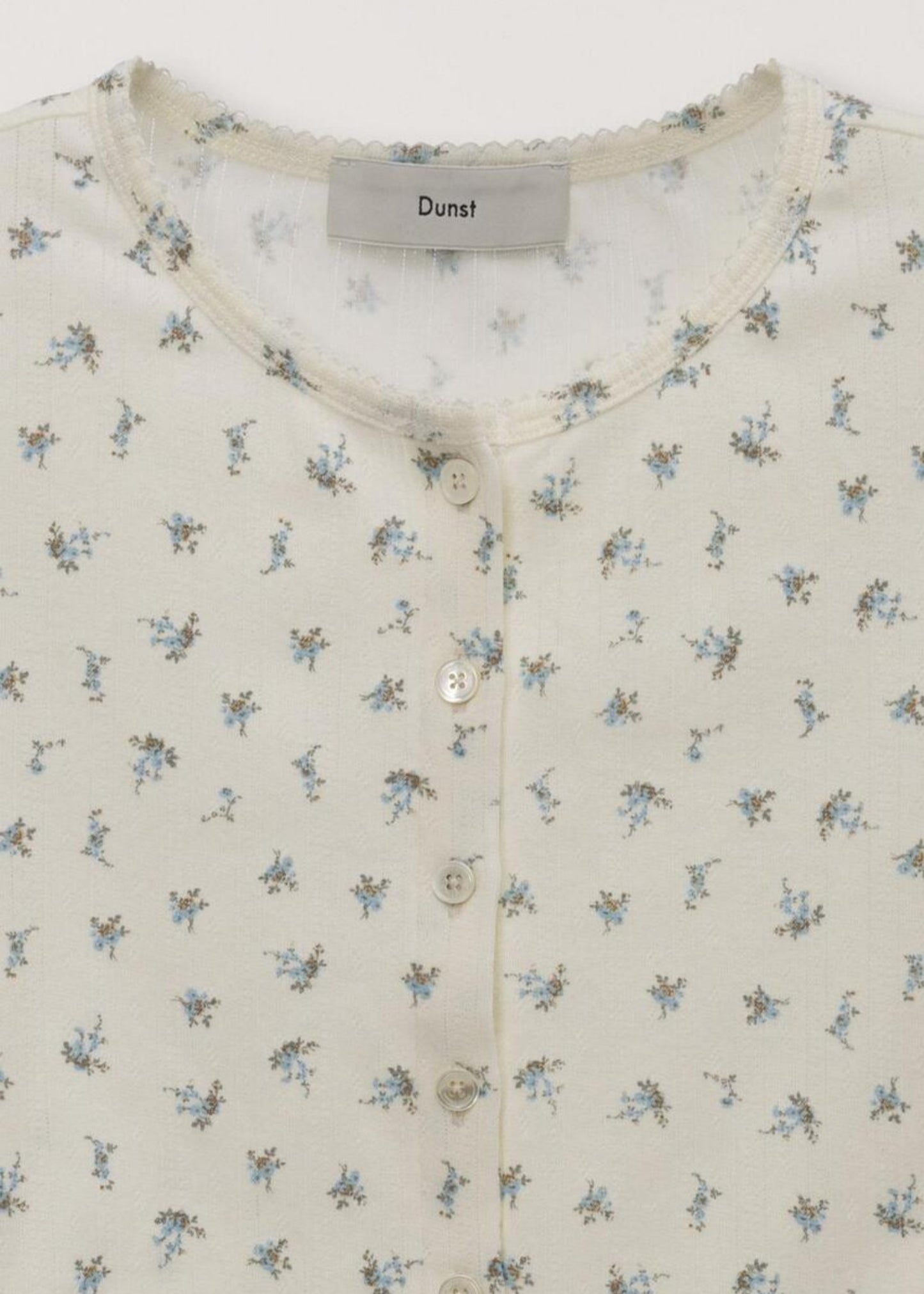 Pointelle Crewneck Cardigan