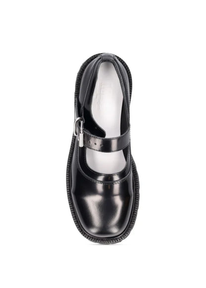 30mm Side Court Leather Mary Jane Flats