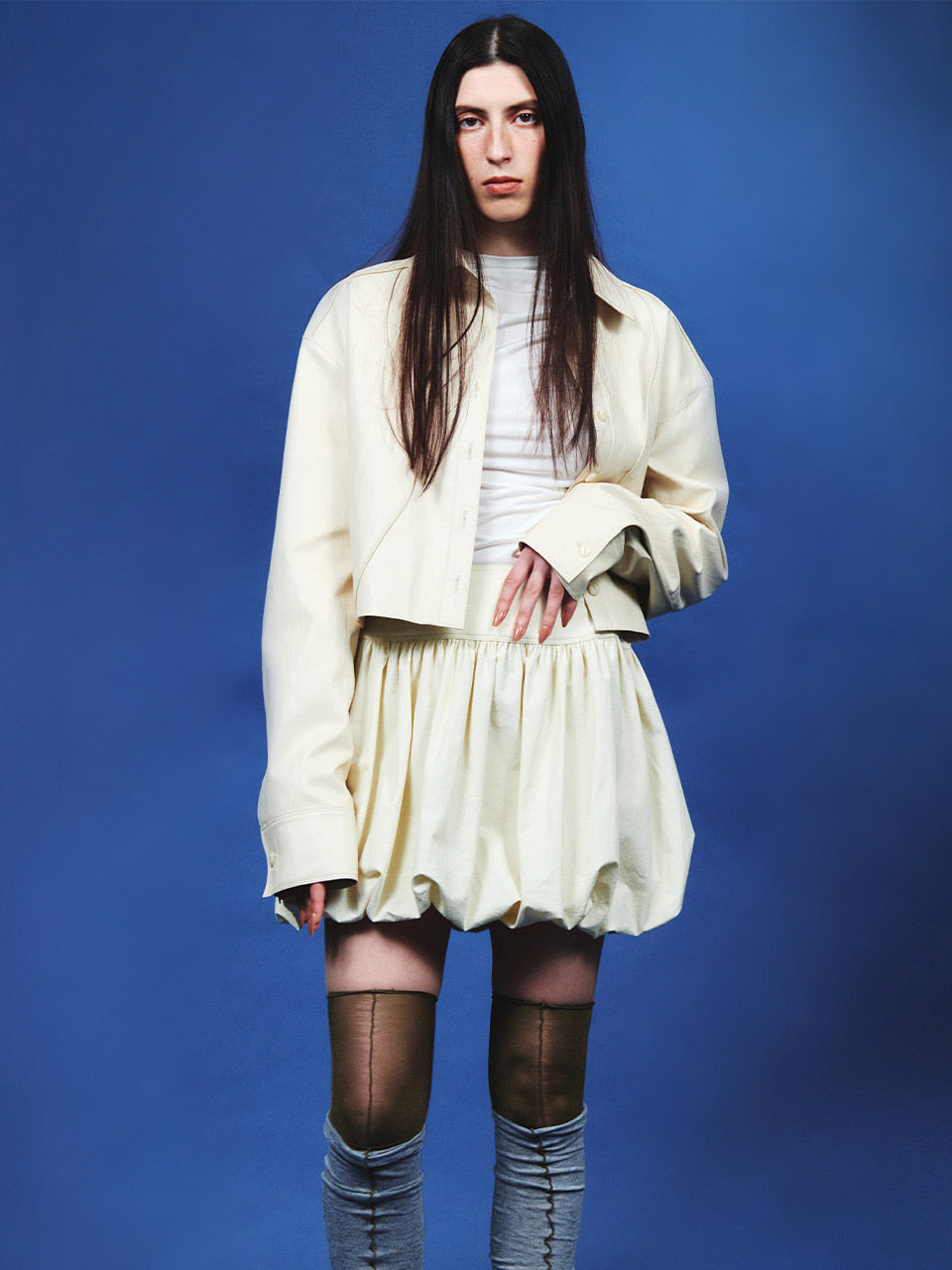 Pumpkin Pleated Skirt