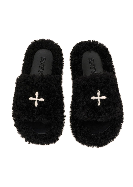 Compass Velvet Furry Slipper