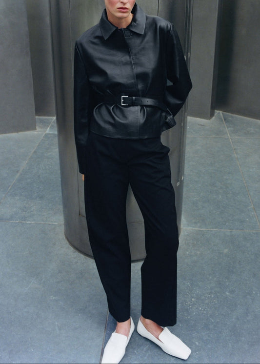 Leather Minimal Jacket
