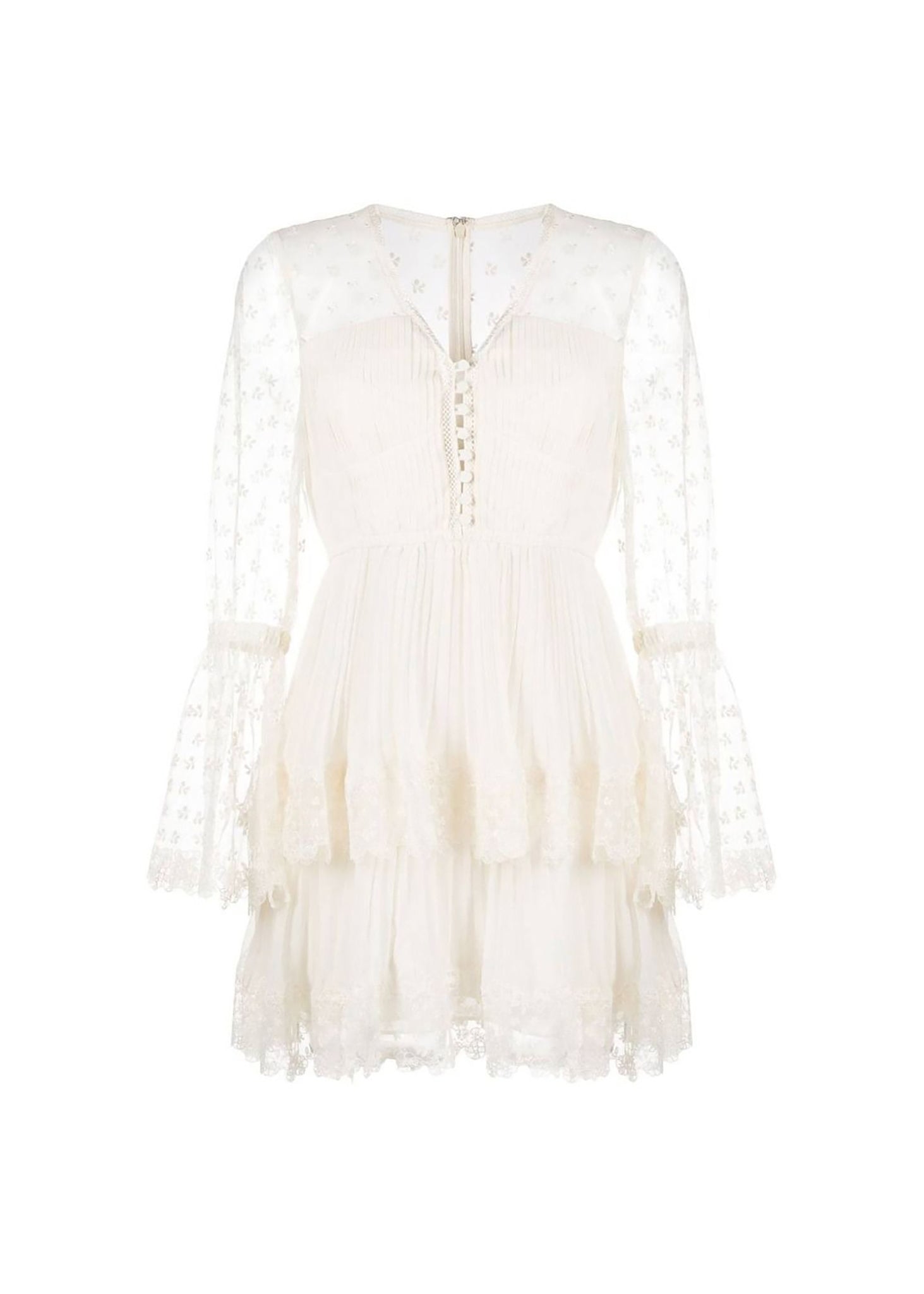 Y2 HOUSE SELF portrait Chiffon Lace Tiered Mini Dress – Y2HOUSE