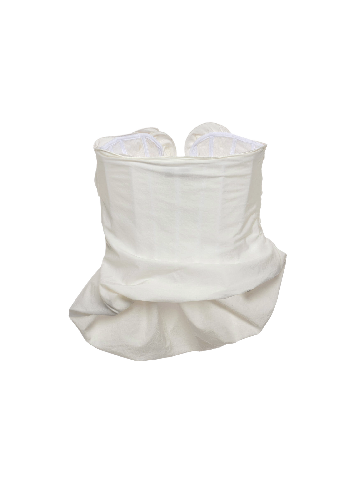 Draped Corset With Floral Detail