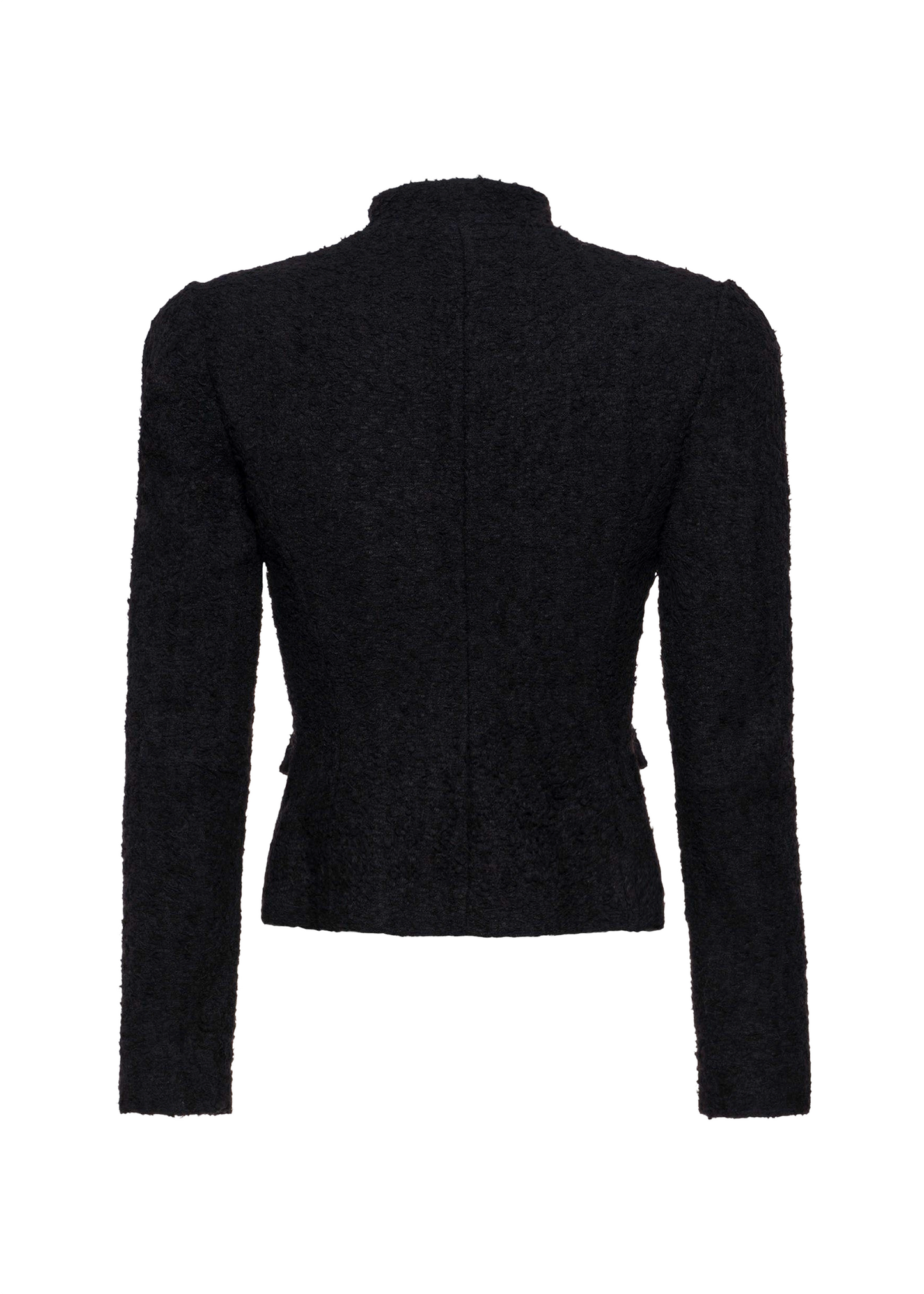 Bouclé Blazer With Stand Collar