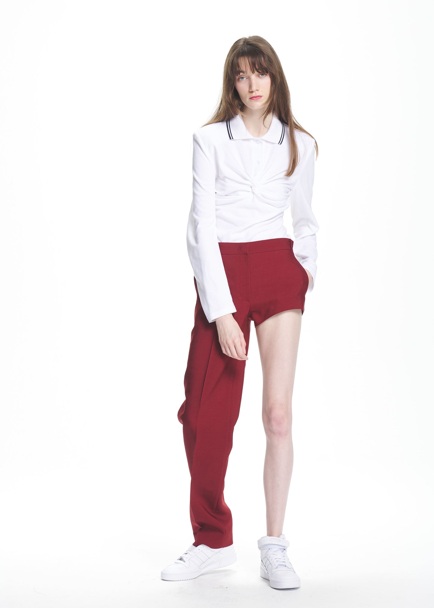 Front-twisted Polo T-shirt