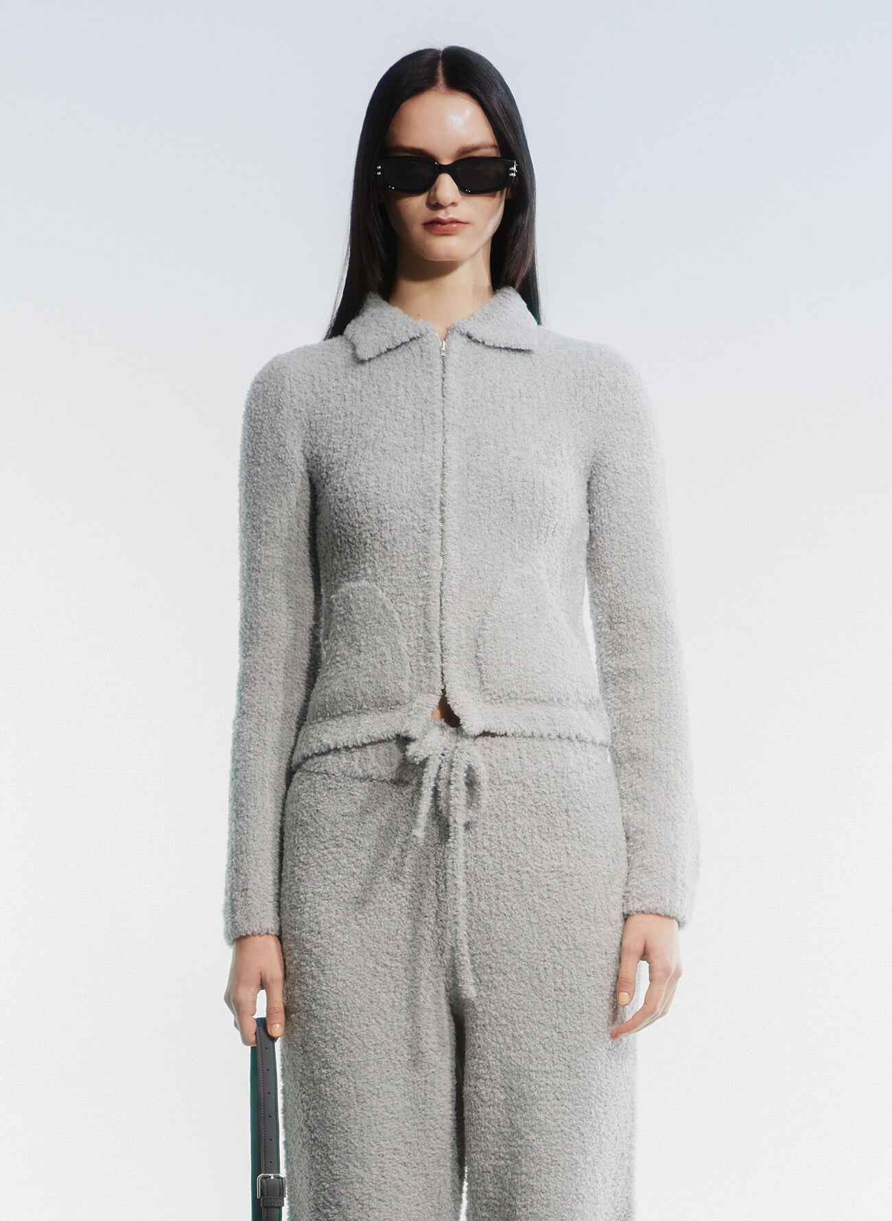 Woolly Knit Zip Up Jacket