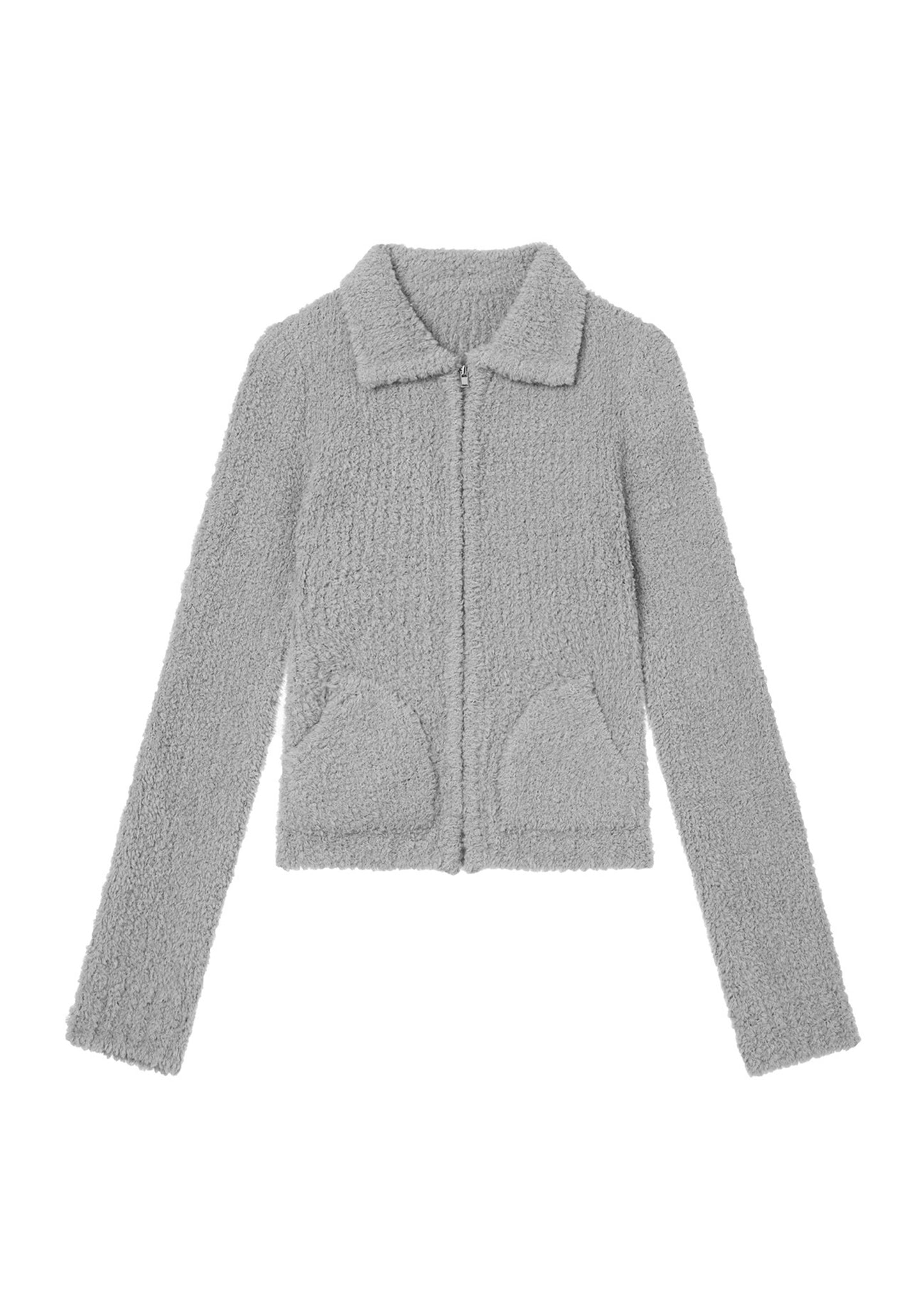 Woolly Knit Zip Up Jacket