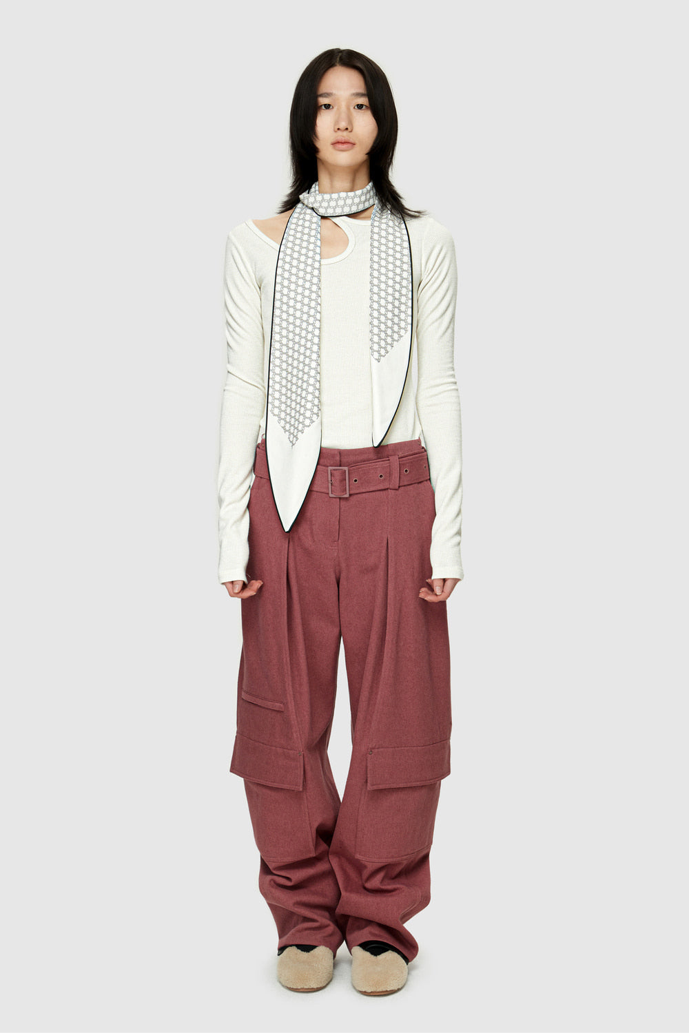 Deep Pink Low Pocket Pants