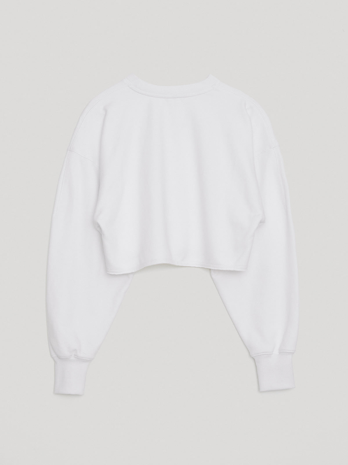 White Llege Series Crop Sweat