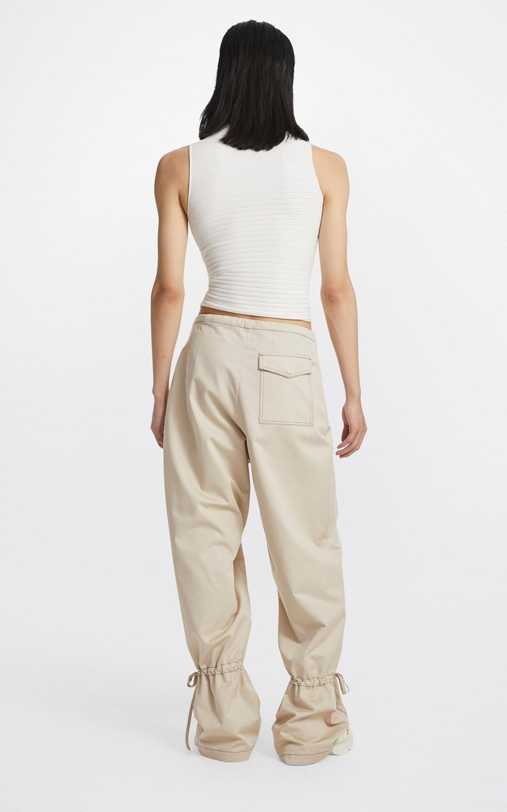 Eyelet Tie Parachute Pant