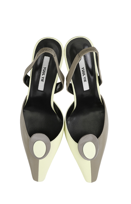 Yuul Yie Twiggy Vanilla & Taupe Slingbacks