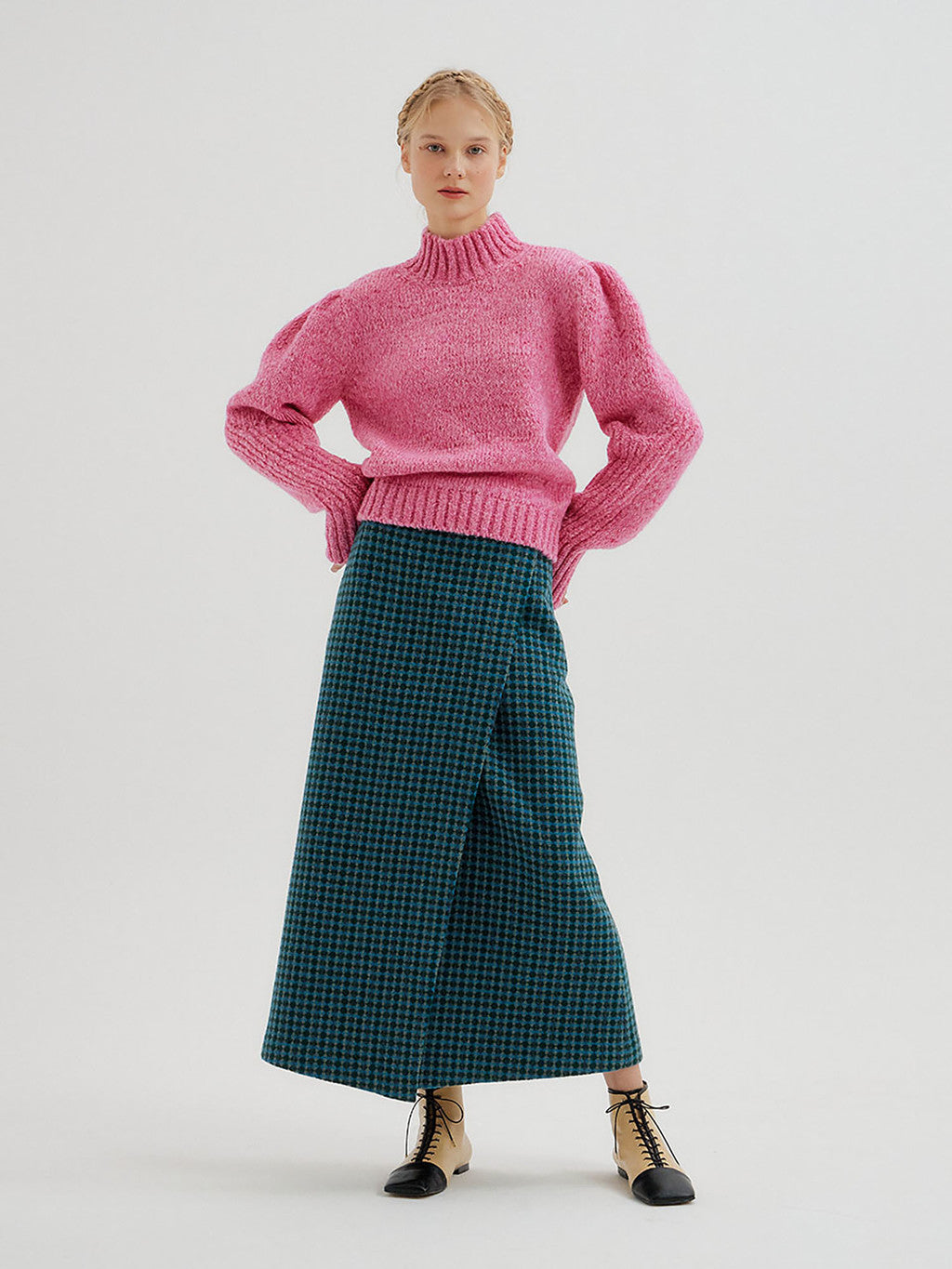 TEY Pink Puff Sleeve Cardigan