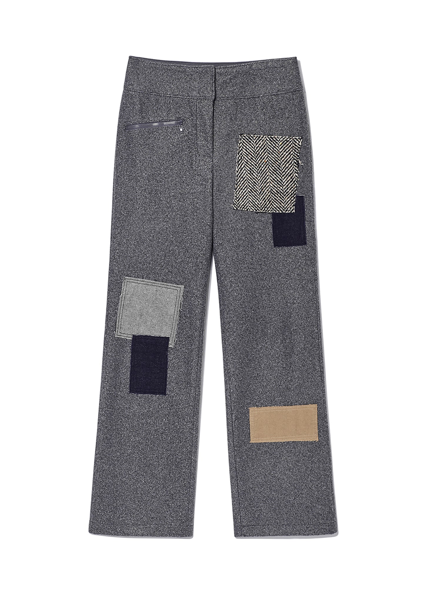 Raw-cut Patchwork Pants