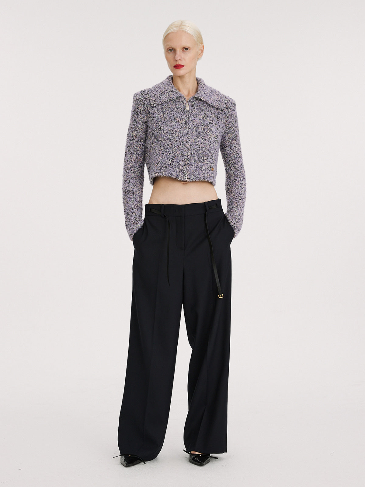 Boyfriend Low-rise Long Strap Wide Pants