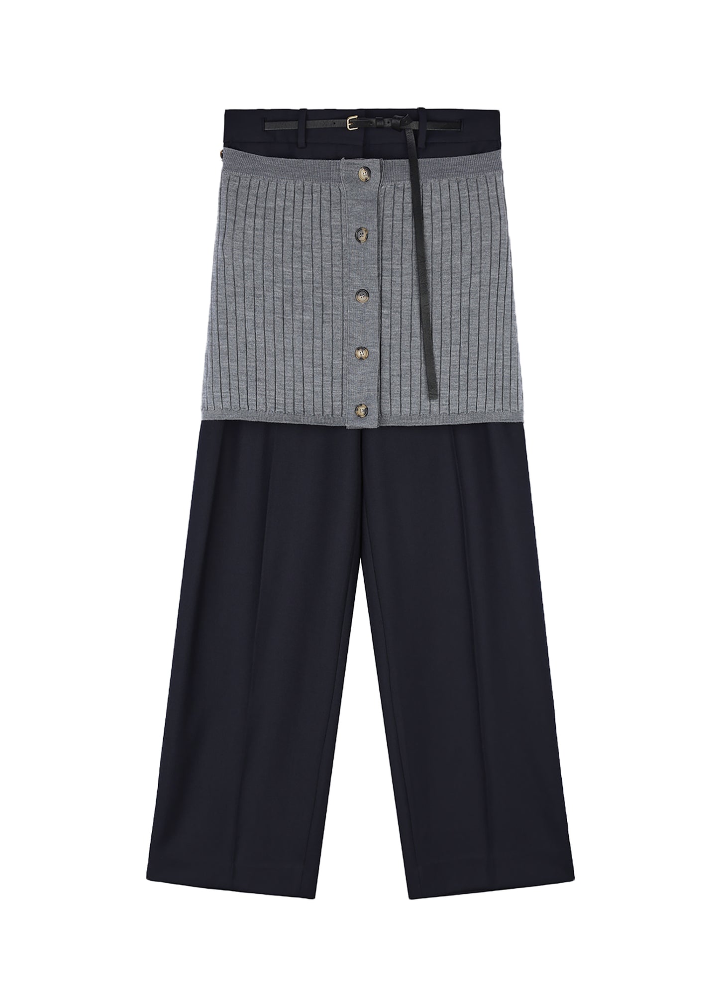 Boyfriend Low-rise Long Strap Wide Pants