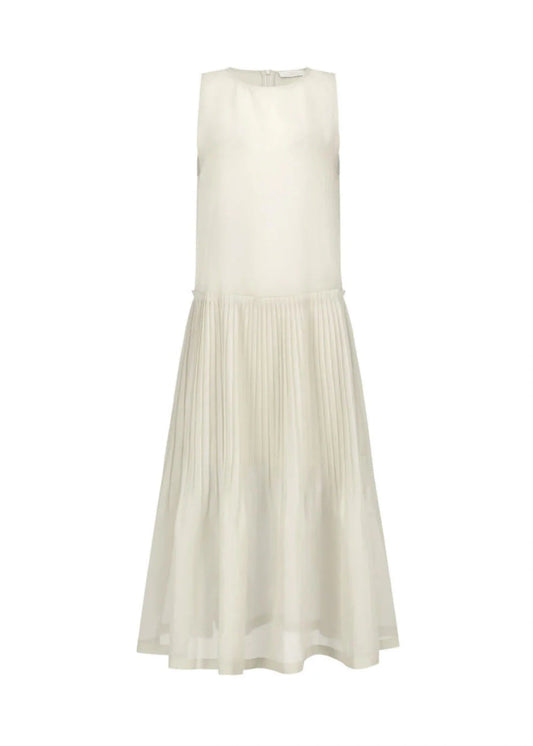 Pleated Sleeveless Dress
