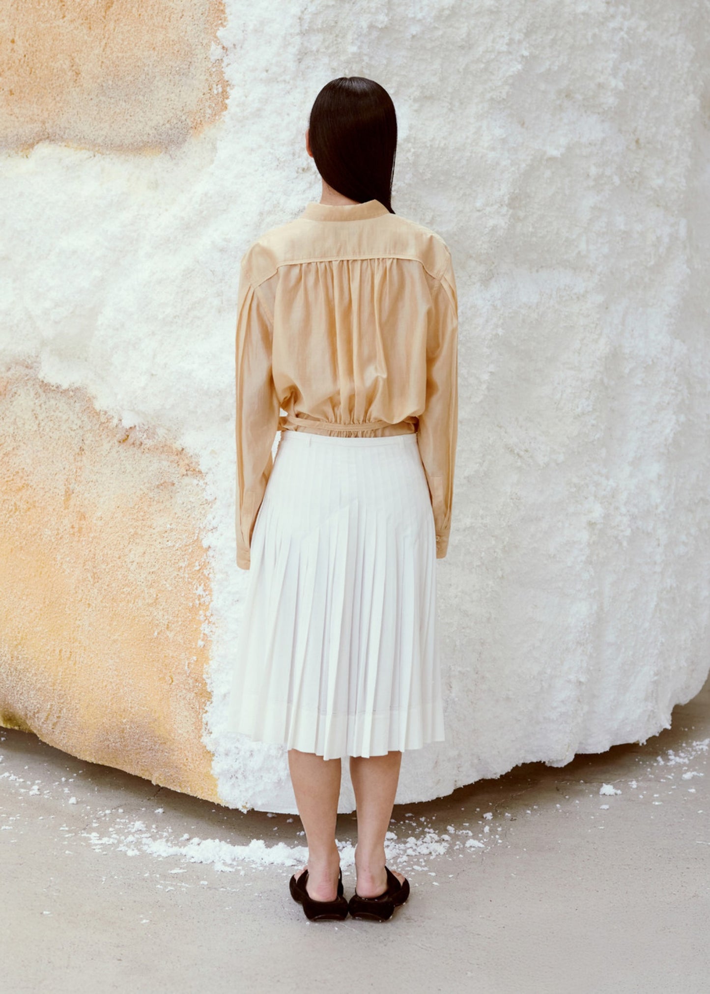 Pleated Midi Skirt