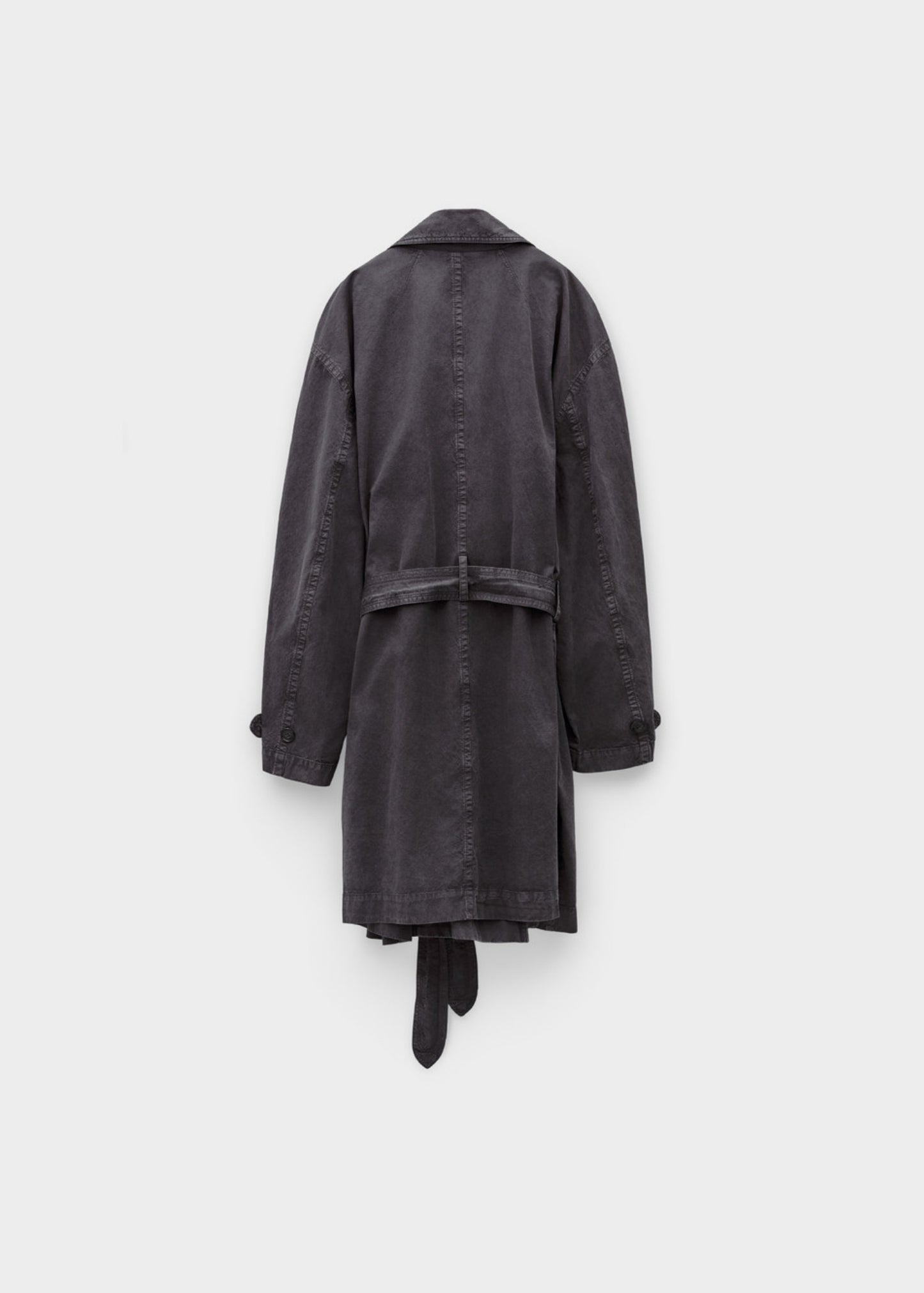 Pigment Washed Half Trench Coat