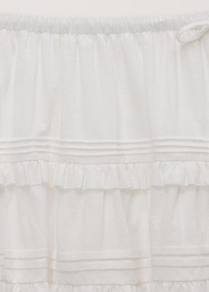 Shirring Ruffle Mini Skirt