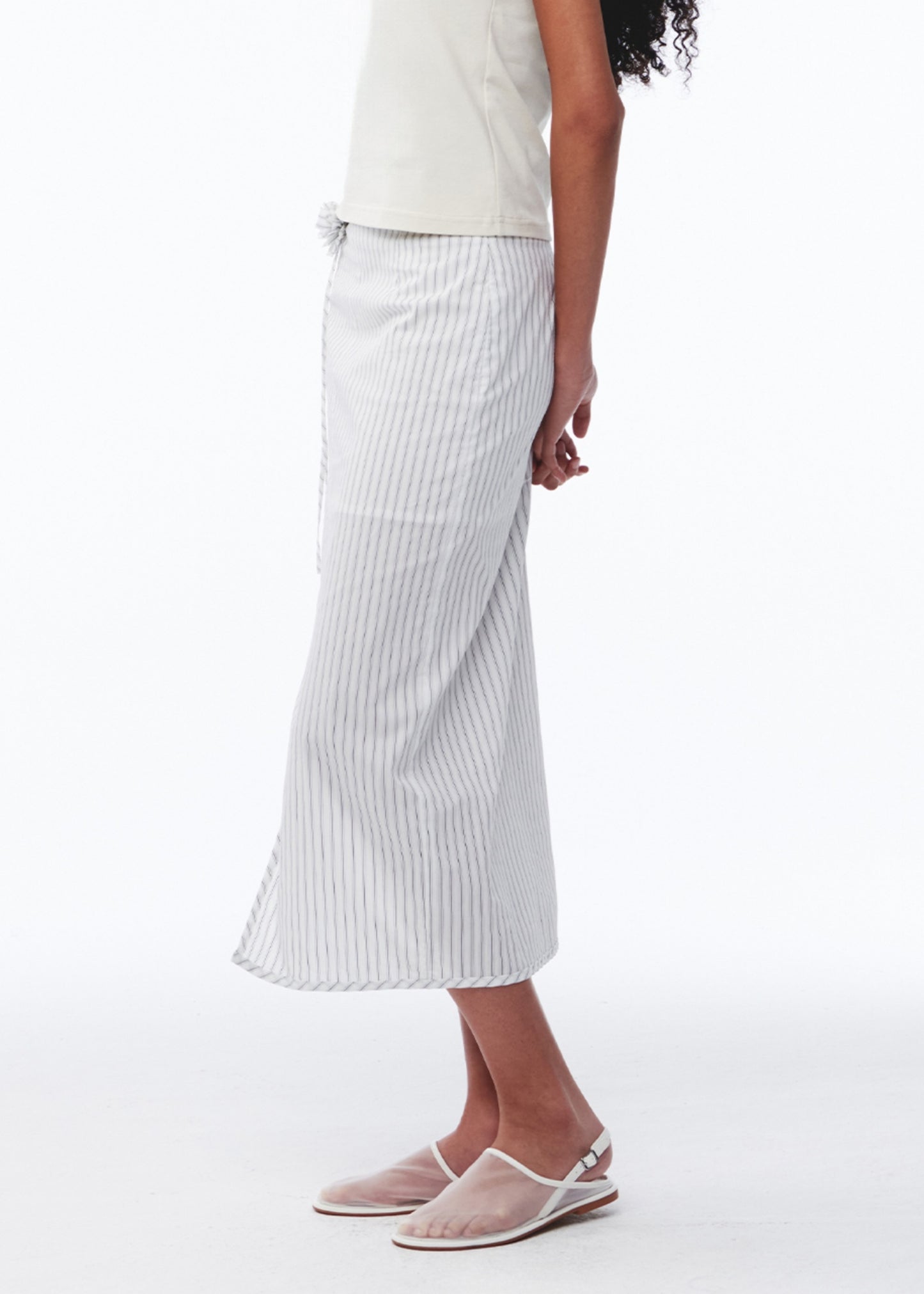 Stripe Corsage Long Skirt