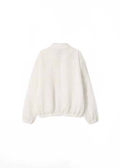 Sheer Striped Blouson