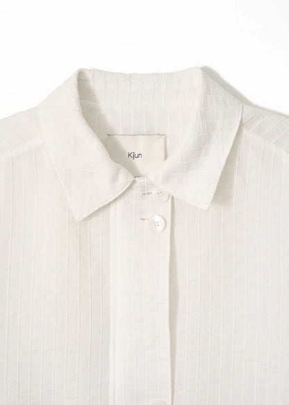 Sheer Striped Blouson