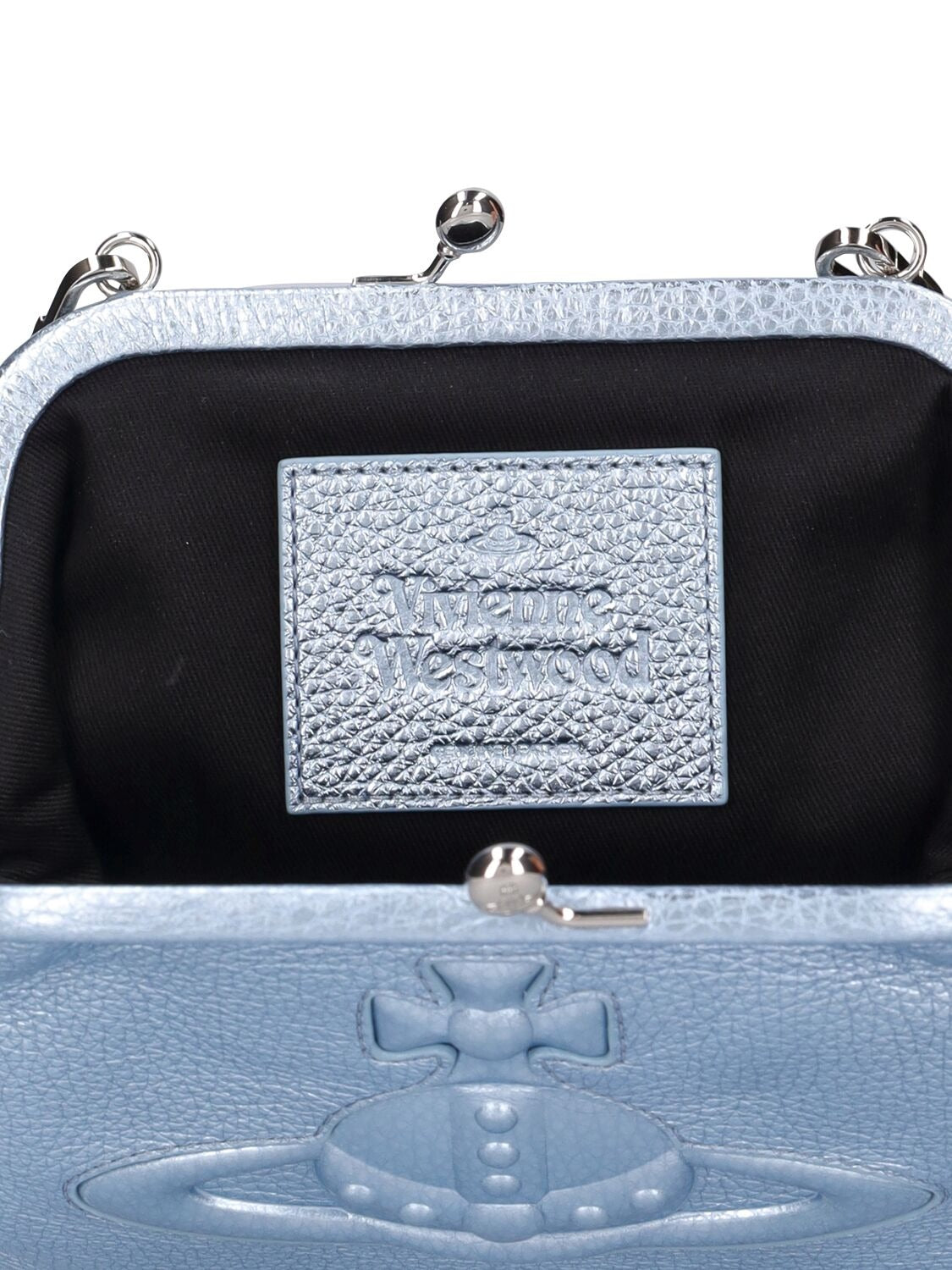 Vivienne Injected Orb leather clutch
