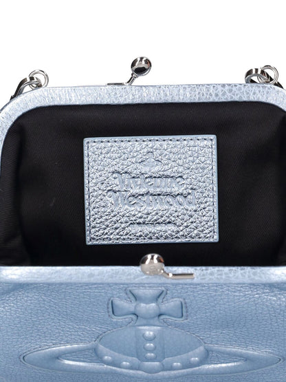 Vivienne Injected Orb leather clutch