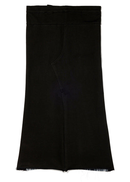 Front Jean Effect Jersey Skirt