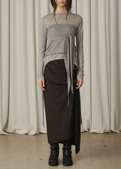 Knot-tie Round T-shirt