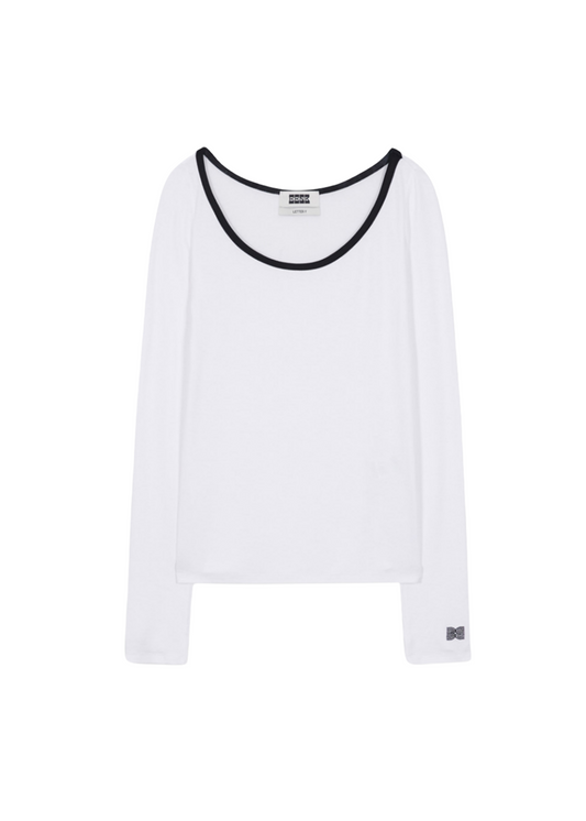 You Contrast Long Sleeve Jersey Top