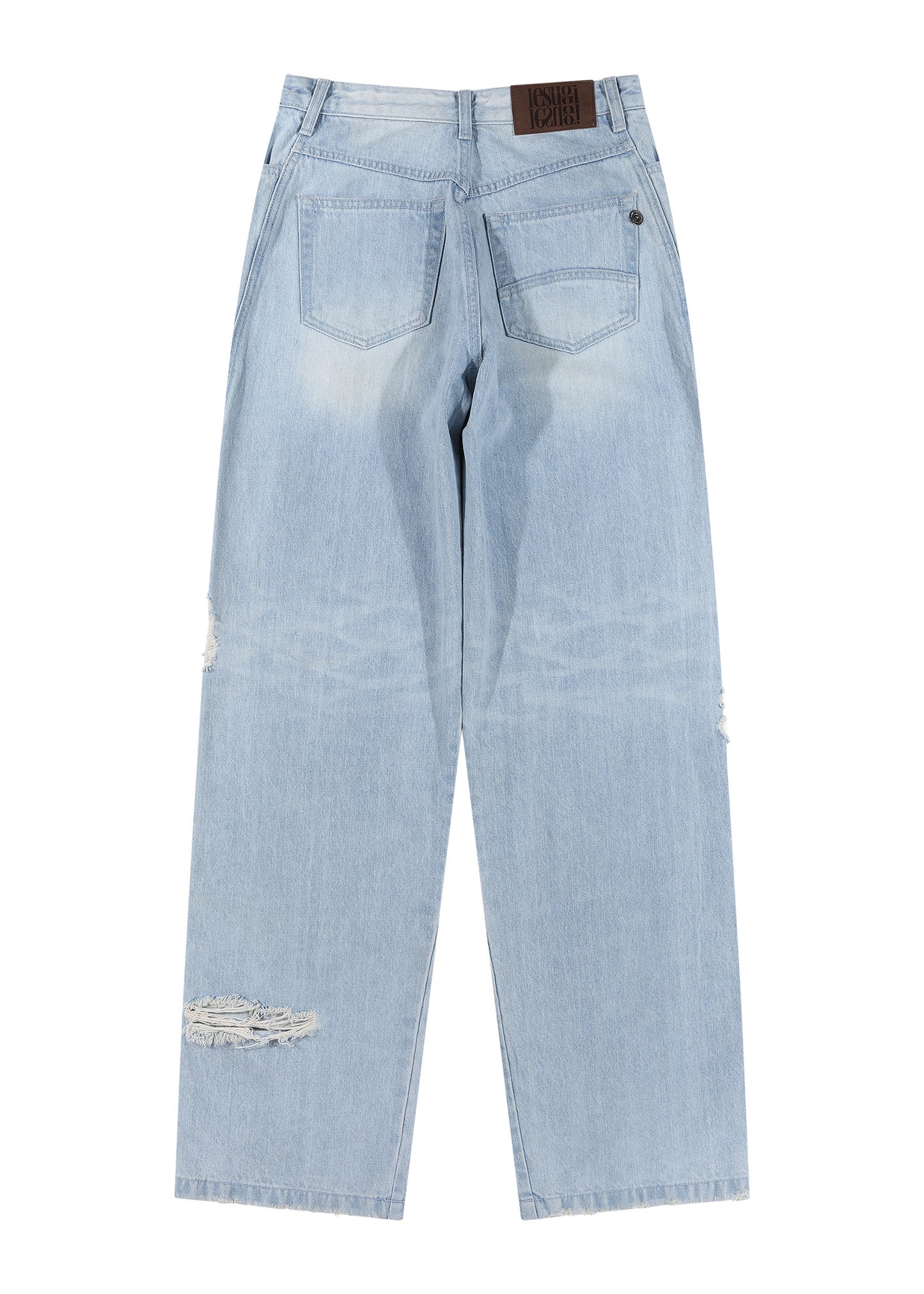 Crystal-embellished Ripped Jeans