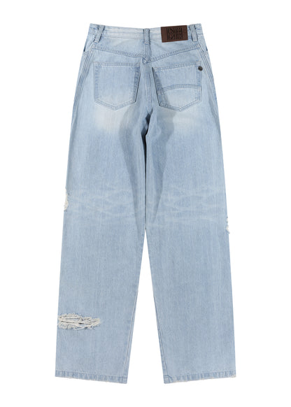 Crystal-embellished Ripped Jeans