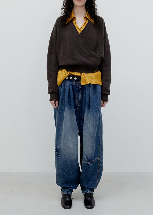 Wool Criss Cross Wrap Knit