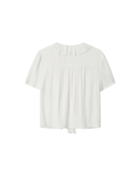 Cotton Ruffle Blouse