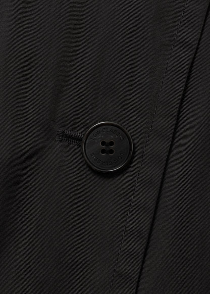 Cotton Draped Trench Coat