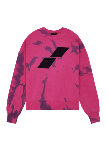 Flocked Tie-dye Sweater