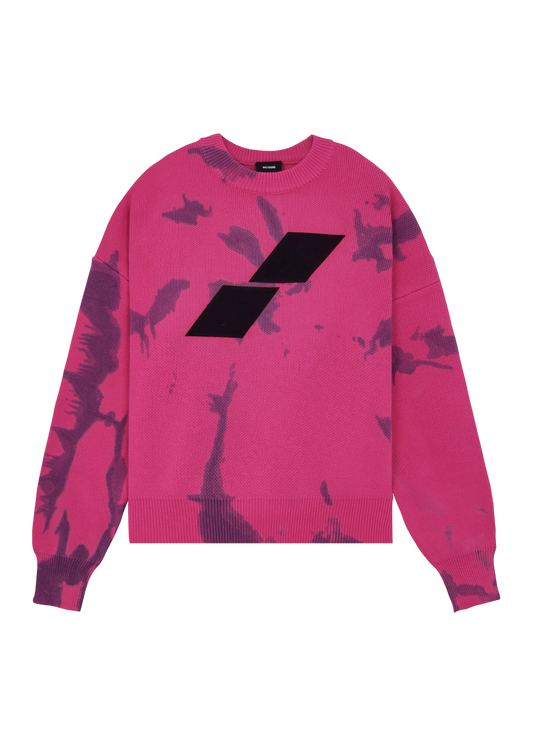 Flocked Tie-dye Sweater