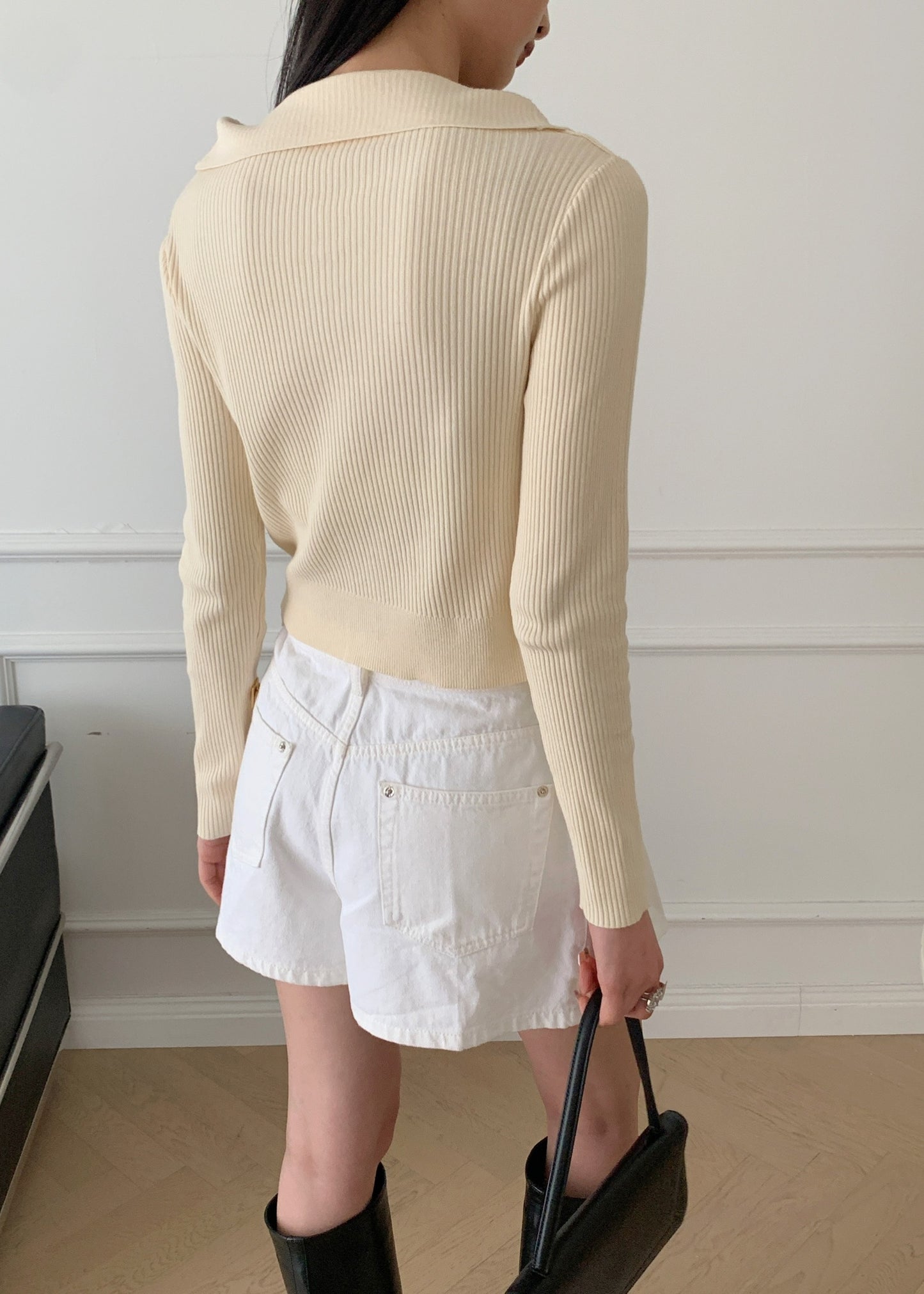 YECA Pleated Denim Shorts