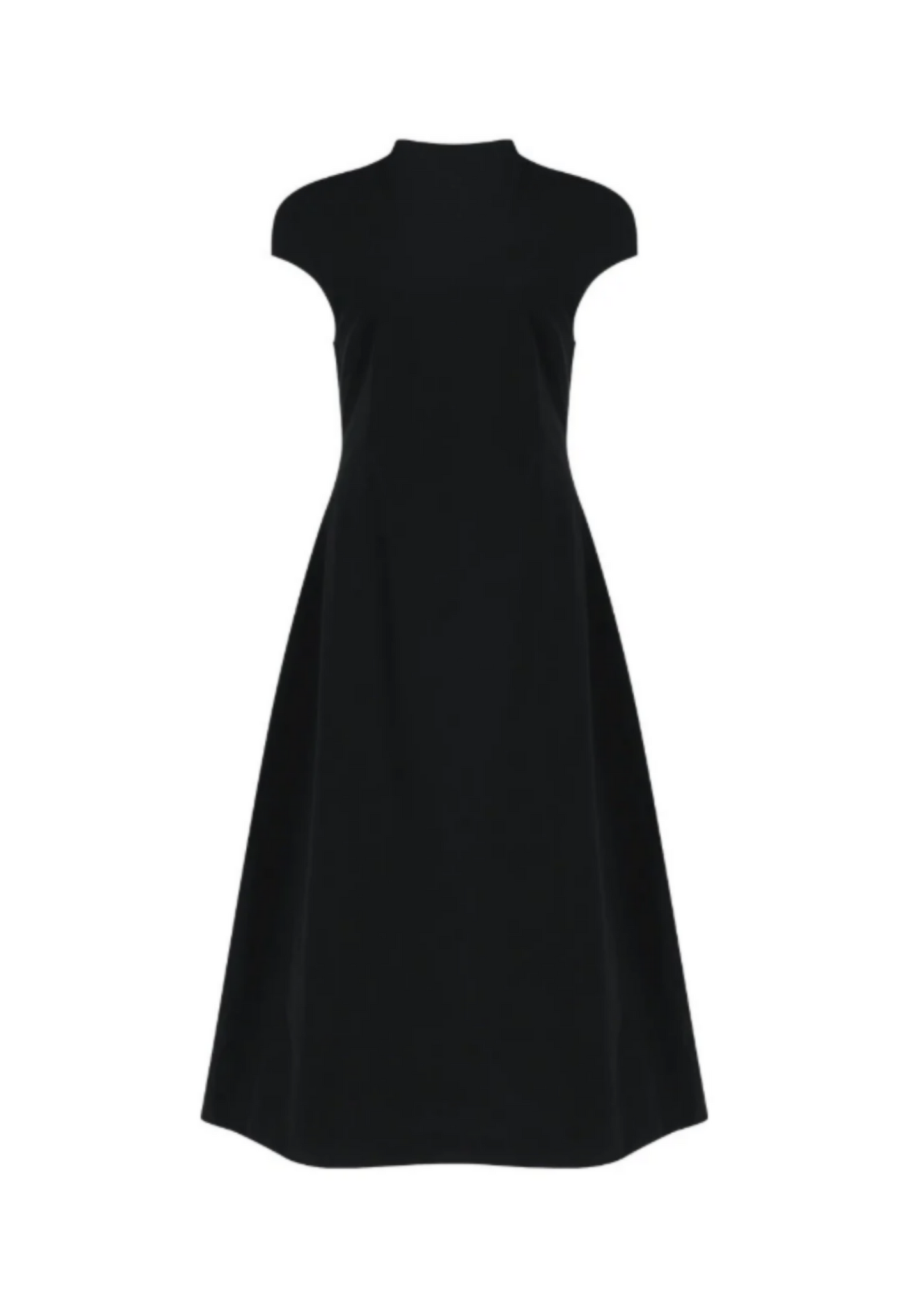 Taffeta Mock Neck Volume Dress
