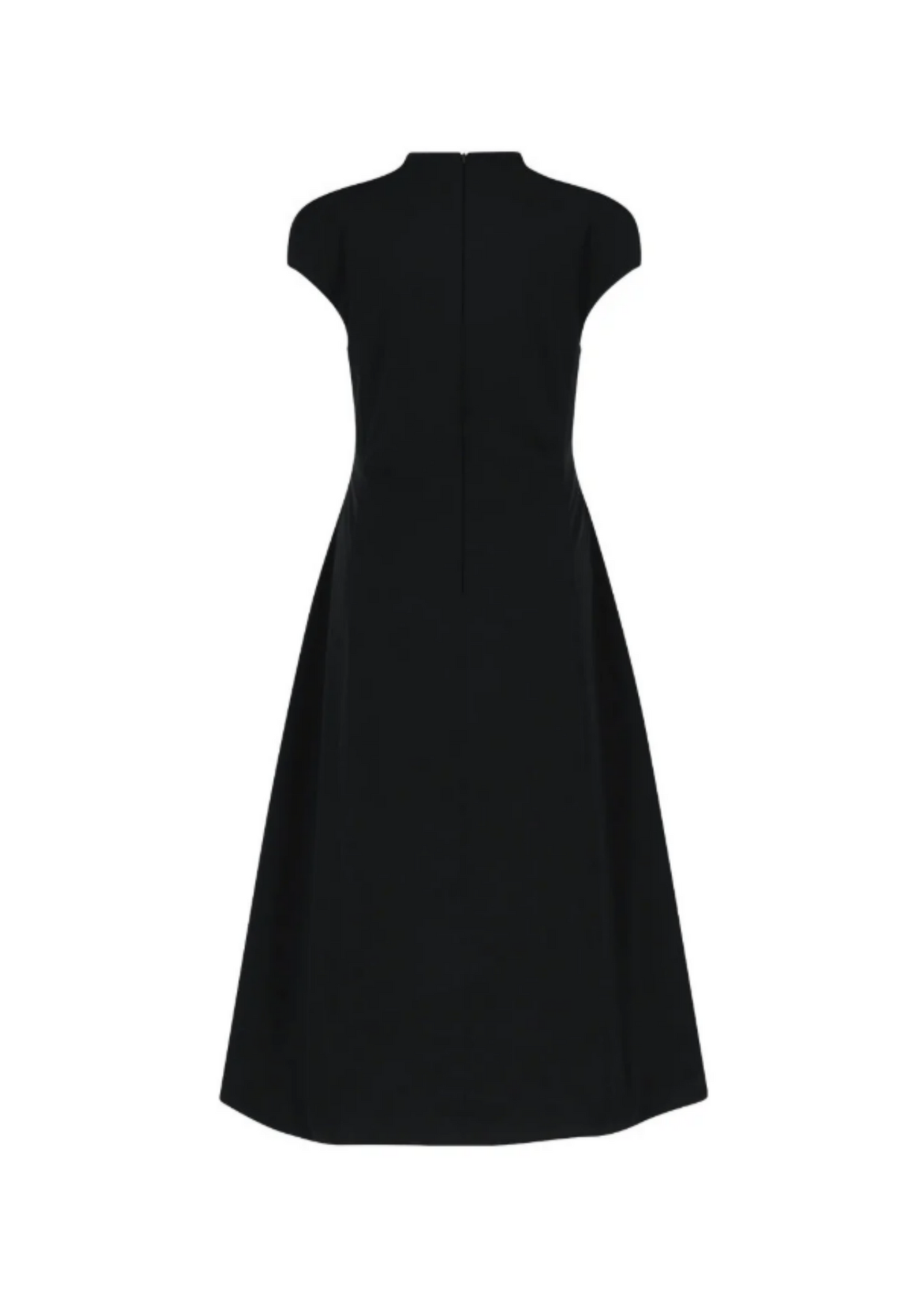 Taffeta Mock Neck Volume Dress