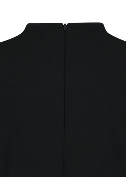 Taffeta Mock Neck Volume Dress