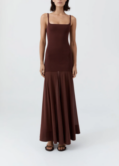 Sheer Silk Circle Hem Dress