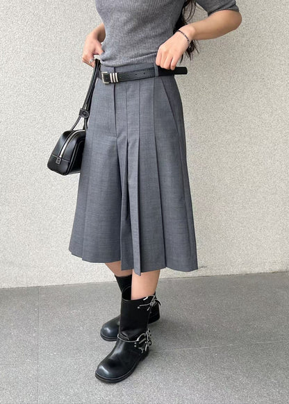 Mid-length Pleats Pants