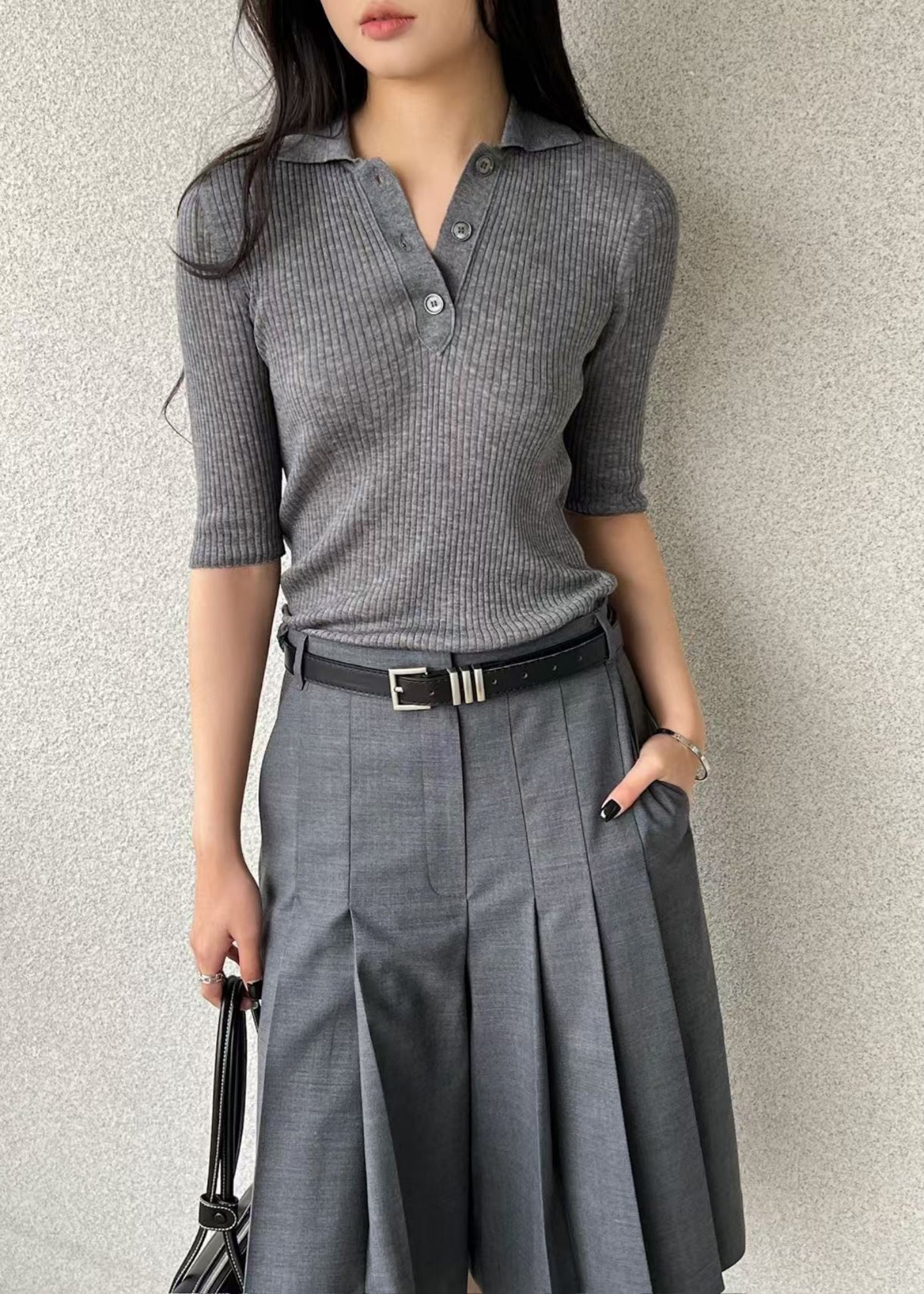 Half Sleeve Knit Top