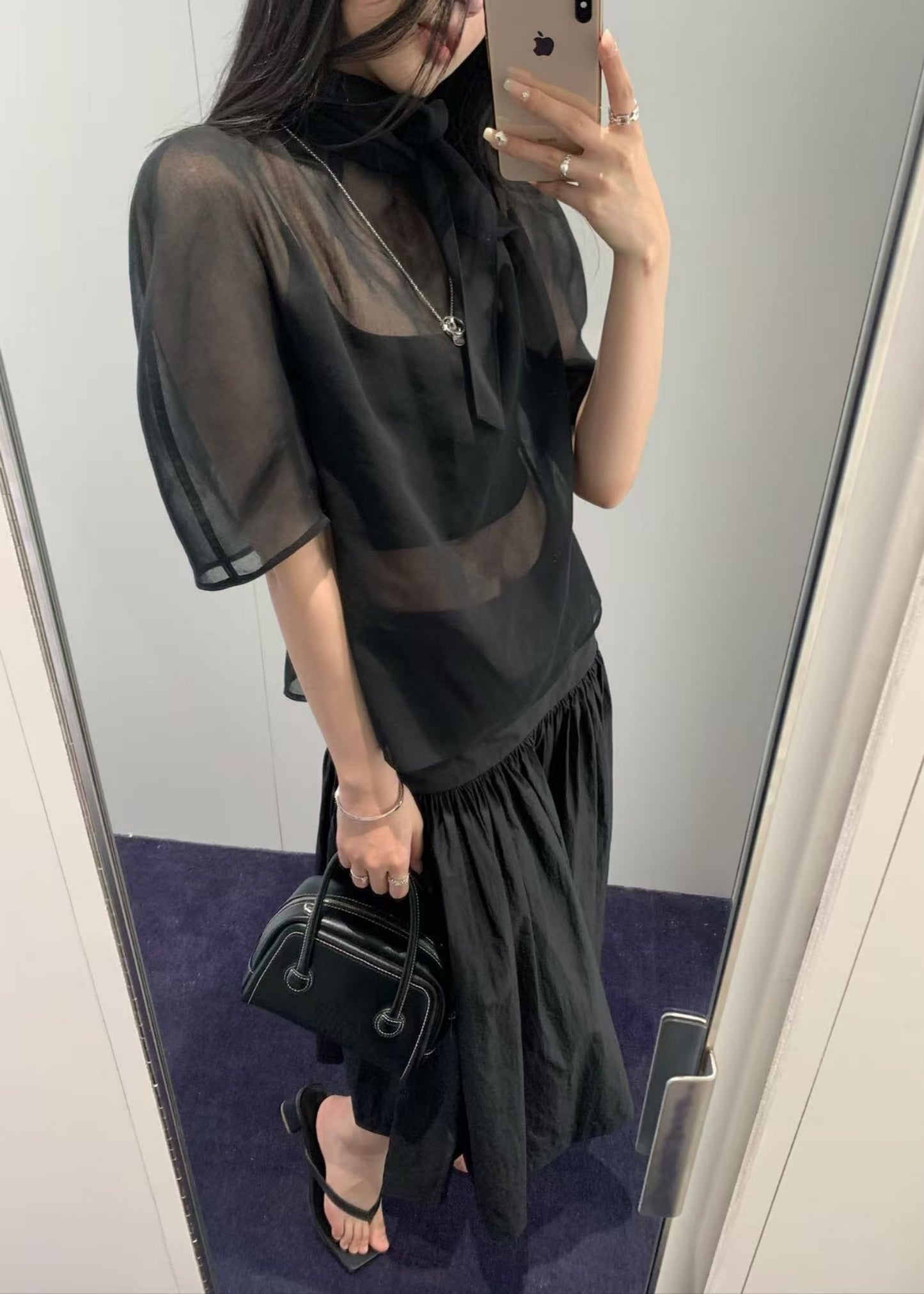 Knotted Collar Top