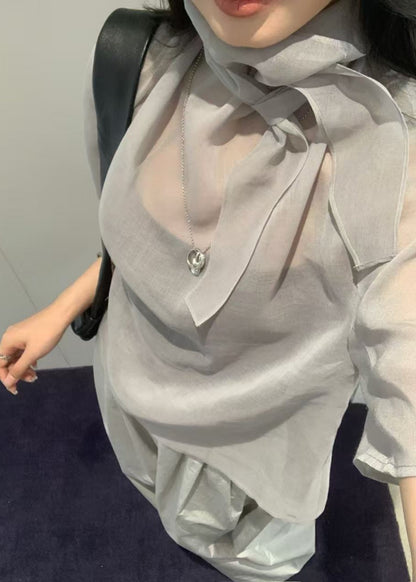 Knotted Collar Top